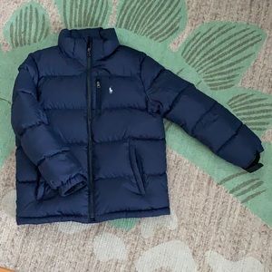 Polo Ralph Lauren puff jacket. Like new. Big kids M.